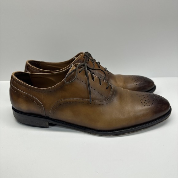 Bruno Magli Mens Italy Brown Arno Oxford Leather Dress Shoes Sz US 11 M main image 11